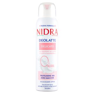 Nidra Deolatte Delicato con Proteine del Latte e Mandorla Deodorant Spray 150 mL