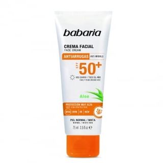 Crema Facial Solar Spf50+ Protección Muy Alta Antienvejecimiento Y Anti-Polución Babaria 75 Ml.