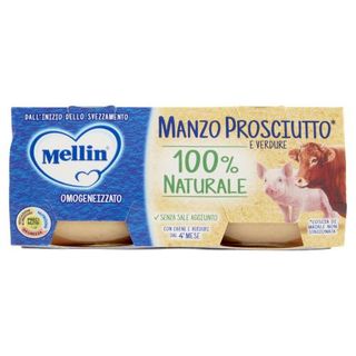 Mellin Manzo Prosciutto* E Verdure 100% Naturale Omogeneizzato 2 X 80 G - 123042