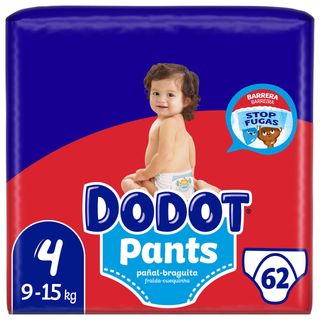 FRALDAS CUECA PANTS DODOT T4 9-15KG 62 UN