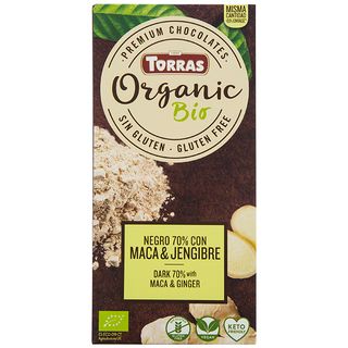 Torras Tableta De Chocolate Negro Con Macadamia Y Jengibre Eco 100 G