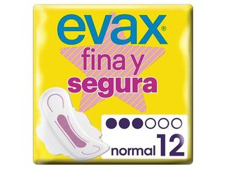 PENSOS HIGIÉNICOS FINA & SEGURA NORMAL ALAS EVAX 12UN