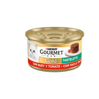 Gourmet Gold Pastel De Buey Y Tomate Lata Para Gatos 0.085Kg