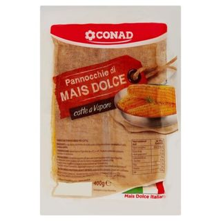 CONAD Pannocchie di Mais Dolce cotte a Vapore 400 g - 8003170059795