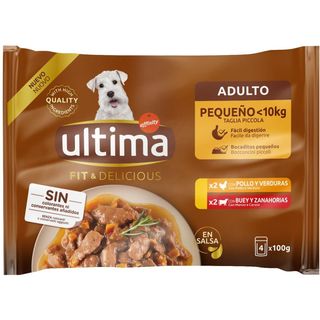 Perro Fit&Delicious Pollo Y Buey Ultima, Sobres 4X100 G (25907775)