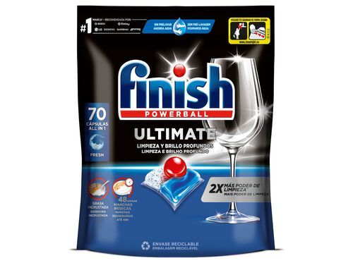 DETERGENTE LOIÇA MÁQUINA FINISH ULTIMATE REGULAR 70PASTILHAS