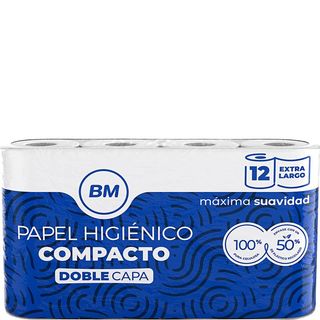BM Papel Higiénico Compacto 12 Rollos