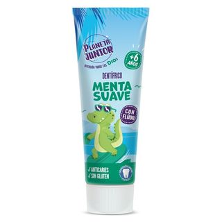 Pasta dentífrica para niños menta suave Planeta Junior tubo 75 ml