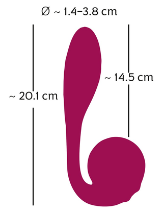 gibka rosana –elastyczny wibrator do łechtaczki i punktu g, 2 silniki, burgund 20 cm
