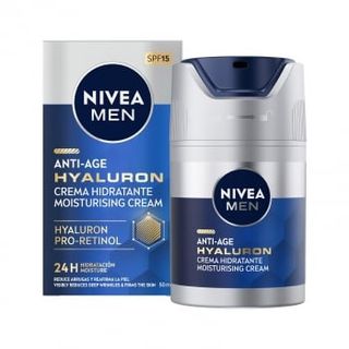 Crema Facial Hidratante Antiedad Fp15 Hyaluron Nivea Men 50 Ml.