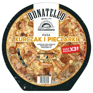 Donatello Pizza Kurczak i pieczarki, 600 g