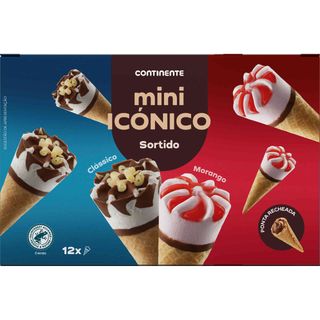 Gelado Mini Icónico Sortido Clássico e Morango Continente (emb. 336 ml (12 un))