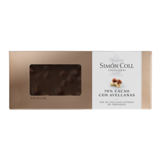 Turron Chocolate-Avellana 70% Cacao Simon Coll