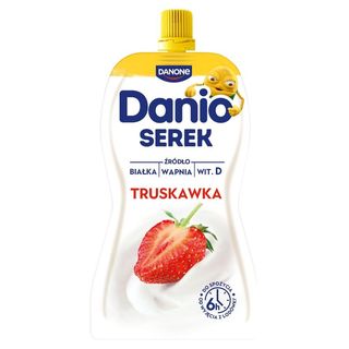 Danio Serek homogenizowany truskawkowy 120 g