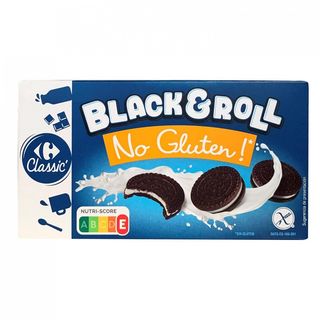 Galletas Rellenas De Crema Black&Roll Sin Gluten Carrefour 142 Gr.