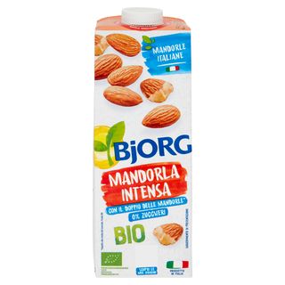 BJORG Mandorla Intensa 0% Zuccheri Bevanda Vegetale Bio, Senza Glutine, Prodotto in Italia, 1L