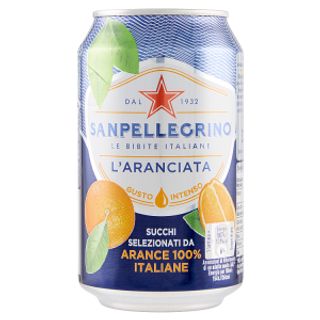 SANPELLEGRINO Bibite Gassate, ARANCIATA, lattina 33cl
