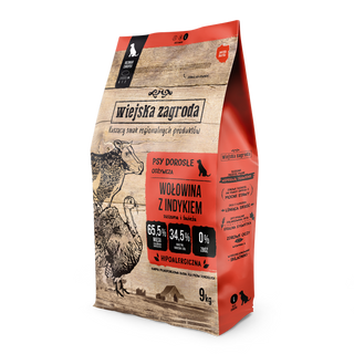 Wiejska Zagroda Adult Wołowina z indykiem L 9kg