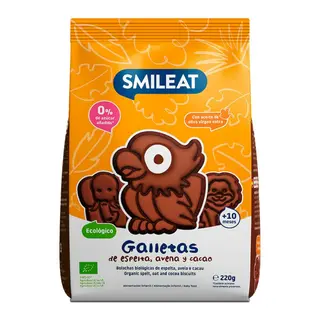Smileat Galletas de Espelta, Avena y Cacao ECO 220g (301523)