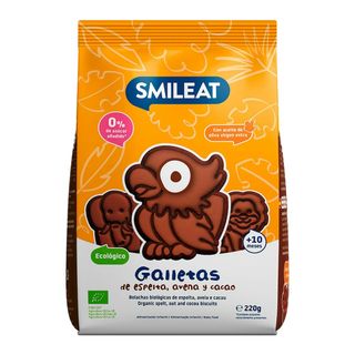 Smileat Galletas de Espelta, Avena y Cacao ECO 220g (301523)