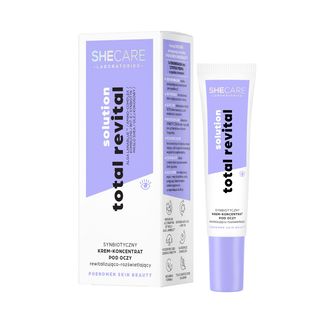 SheCare Synbiotyczny krem-koncentrat pod oczy rewitalizująco-rozświetlający 15 ml