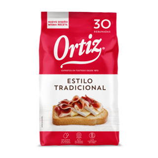 Pan Tostado Tradicional Ortiz 30 Rebanadas