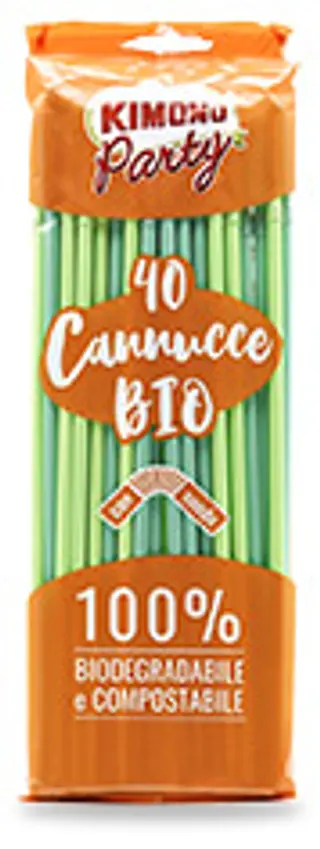 40 Cannucce biodegradabili con snodo