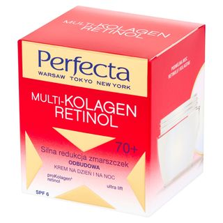 Perfecta Multikolagen Retinol, krem do twarzy na dzień i na noc 70+, 50 ml