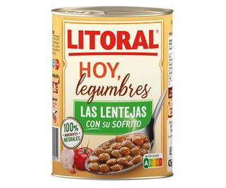 Lentejas de La Abuela Cocinadas Litoral 435 G.