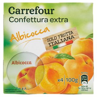 Carrefour Confettura Extra Albicocca 4 X 25 G