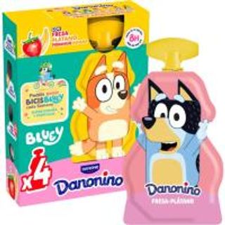 Bebedino Pouch De Fresa-Plátano Danonino, Pack 4X70 Gr. (19543305)