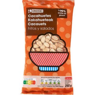 Cacahuete Repelado Frito Eroski, Bolsa 250 G (25944026)