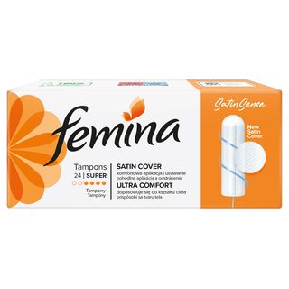 Femina Tampony z powłoczką Satin Sense Super, 24 szt.