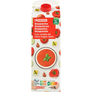 Gazpacho Tradicional Eroski, Brik 1 Litro (5084348)
