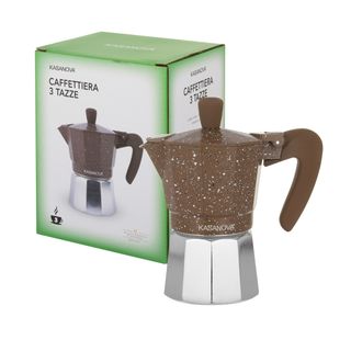 Caffettiera 3 tazze marrone - 0 grassi