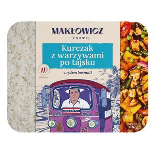 Makłowicz i Synowie Kurczak z warzywami po tajsku z ryżem basmati 400 g