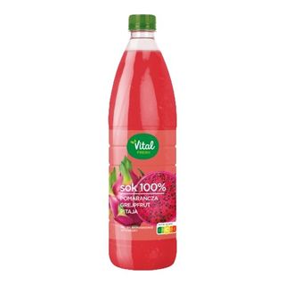 Vital Fresh Sok pomarańcza, grejpfrut, pitaja 100%, 1 L