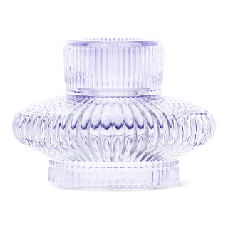 Portalumino e portacandela - In Vetro Viola - 3056172