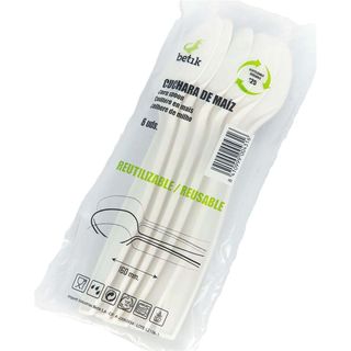 Cuchara Desechable Maíz, Paquete 6 Unidades