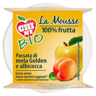 Chini Bio la Mousse 100% frutta Passata di mela Golden e albicocca 2 x 100 g