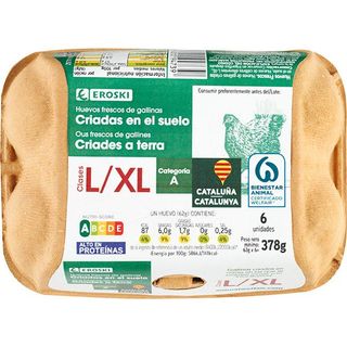 Huevos Suelo L/Xl Eroski Cartón 6 Uds. (22572838)