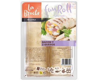 Flautas Rellenas de Bacon y 2 Quesos (Edam y Cheddar) La Broche 275 G