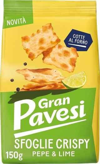 Gran Pavesi Sfoglie Crispy Gusto Pepe & Lime Snack Cotte Al Forno 150G