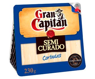 Queso Cortado Semicurado Gran Capitán Cortadas 230 G.