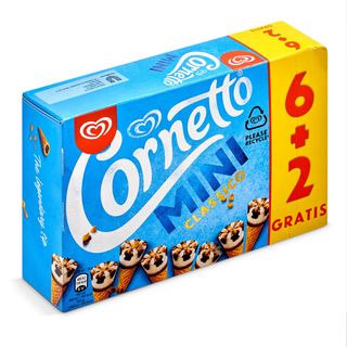 Helado Mini Cono Clásico 6 Unidades Cornetto Caja 288 G