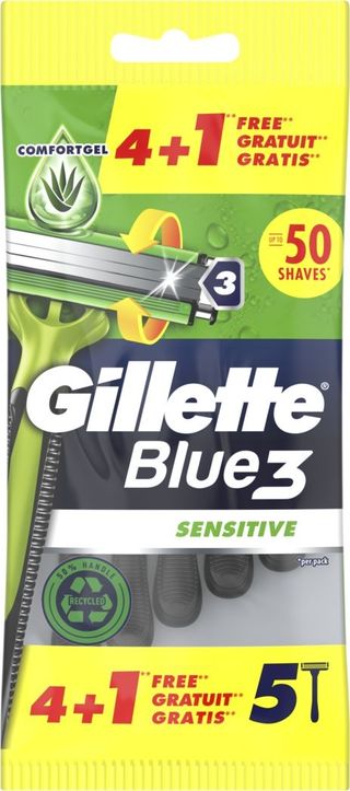 GILLETTE BLUE3 SENSITIVE RASOIO 4+1 GRATIS   GIL1568