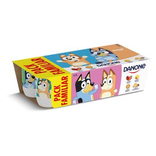 Yogur Sabor Fresa, Macedonia, Limón Y Galleta Danone Pack 8 X 120 G
