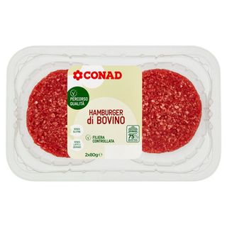 CONAD Percorso Qualità Hamburger di Bovino 2 x 80 g - 8003170072213