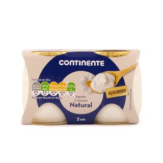 Iogurte Cremoso Natural Açúcarado Continente (emb. 250 gr (2 un))