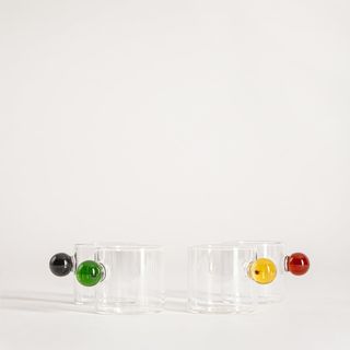Zestaw filiżanek | BOBBLY | z kolorową kulką, 4 szt. | 0,08 l | 747496